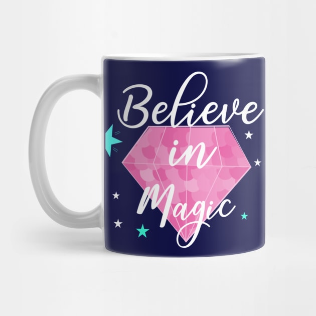 Believe In Magic Inspiration Positive Quote by Squeak Art